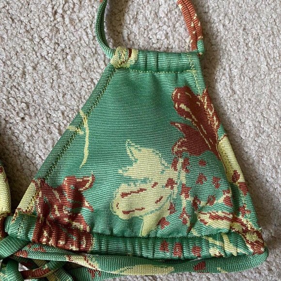 Aerie Floral Swimsuit Jade/Yellow - Picture 2 of 6